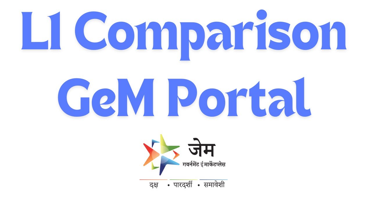 GeM Portal L1 Link Kaise Banaye l GeM L1 Comparison l L1 Comparison Process 2024