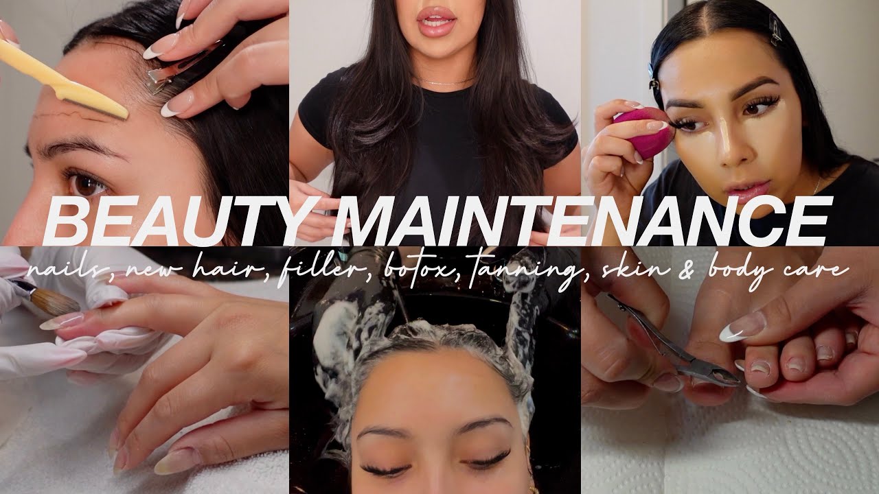 MONTHLY BEAUTY MAINTENANCE ROUTINE nails, botox, lip filler, hair, tanning *self care appointments*