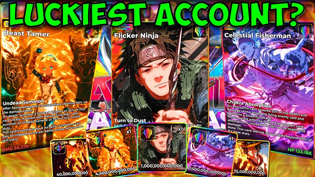 RAINBOW FLICKER NINJA! Using 20 *MILLION* Packs In Anime Card Clash With Insane Luck! Roblox