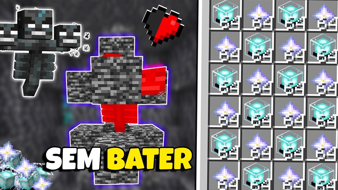 A MANEIRA MAIS F&Aacute;CIL DE MATAR O WITHER (SEM BATER) no Minecraft Bedrock 1.21