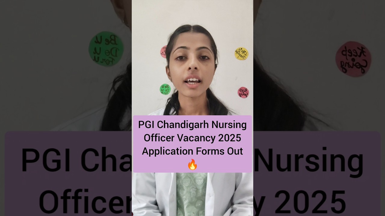 🚨 PGI Chandigarh Nursing Officer Vacancy 2025 Out! |Apply Now|Eligibility, Salary, Exam Date 📅 #pgi