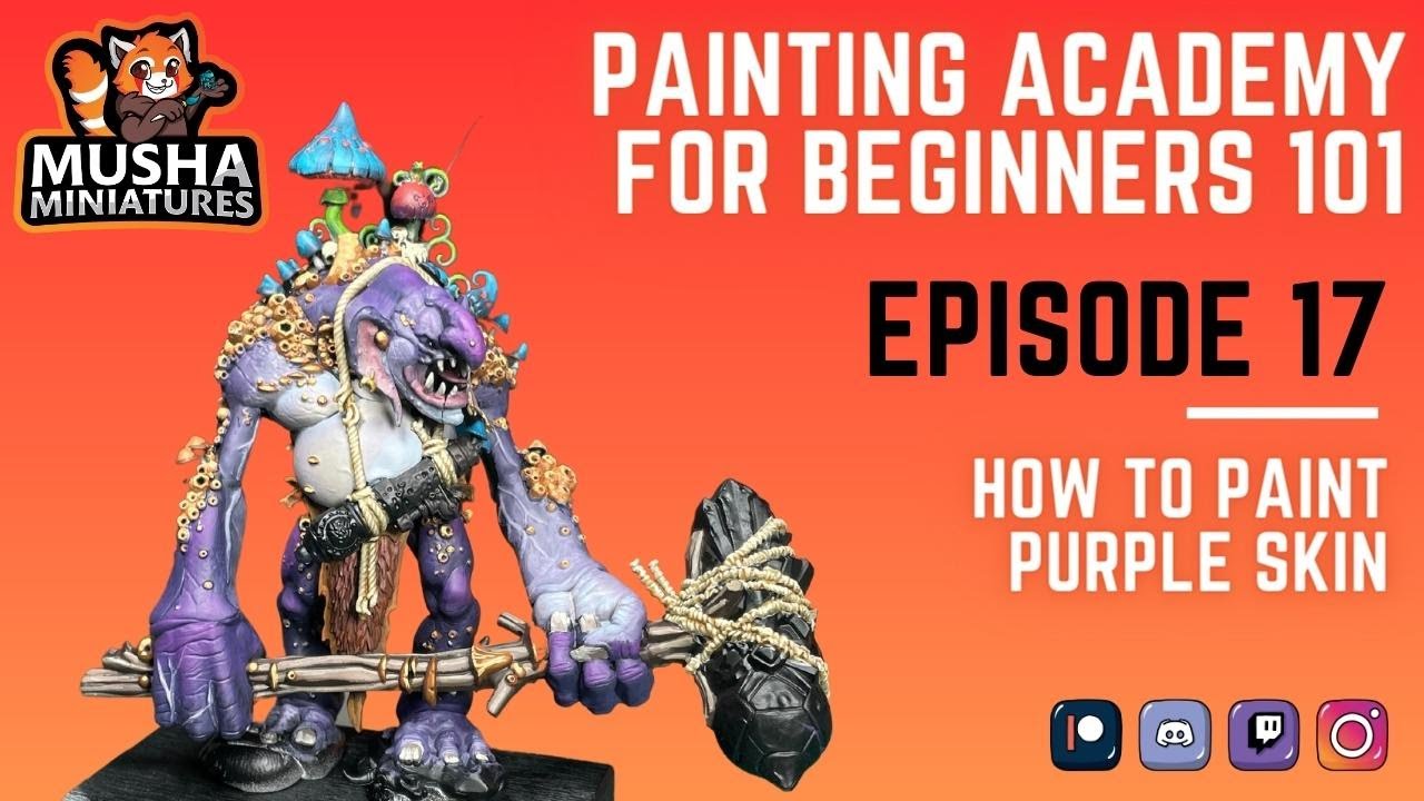 Paint Purple Skin on Troggoth: Wet on Wet Blending | Musha's Painting Academy #17