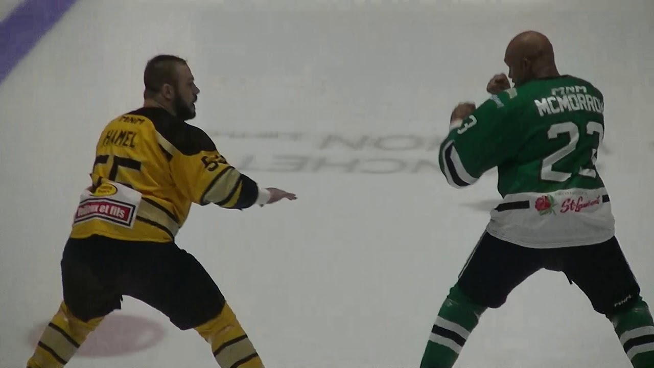 Fight/Bagarre Dave Hamel vs Sean McMorrow 2 novembre 2019