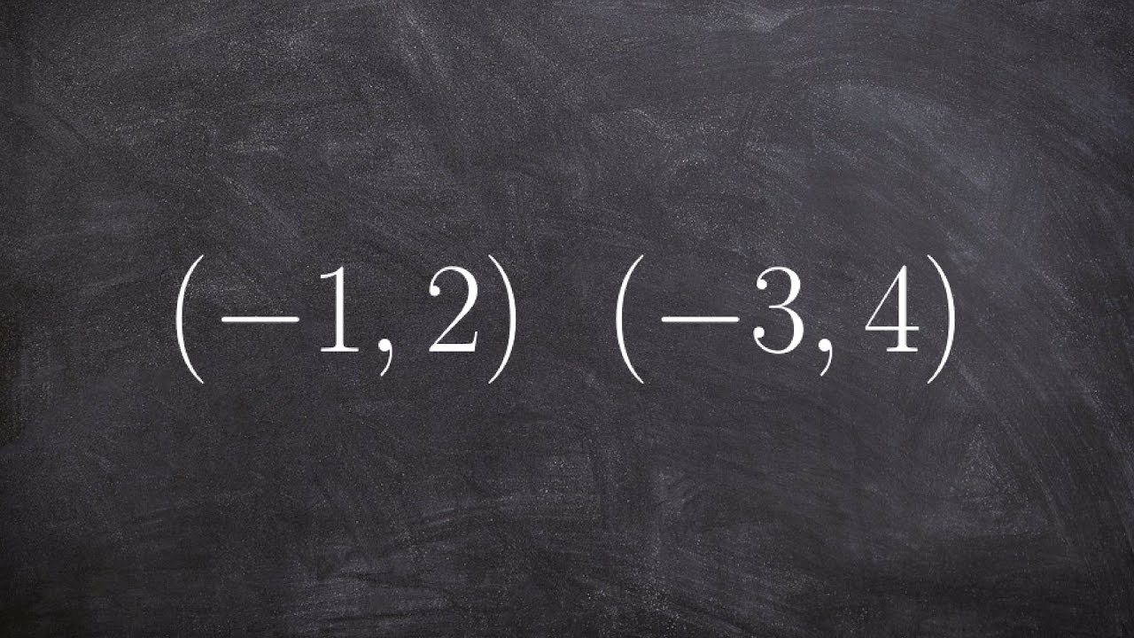 Write the equation of a line given two points using slope intercept