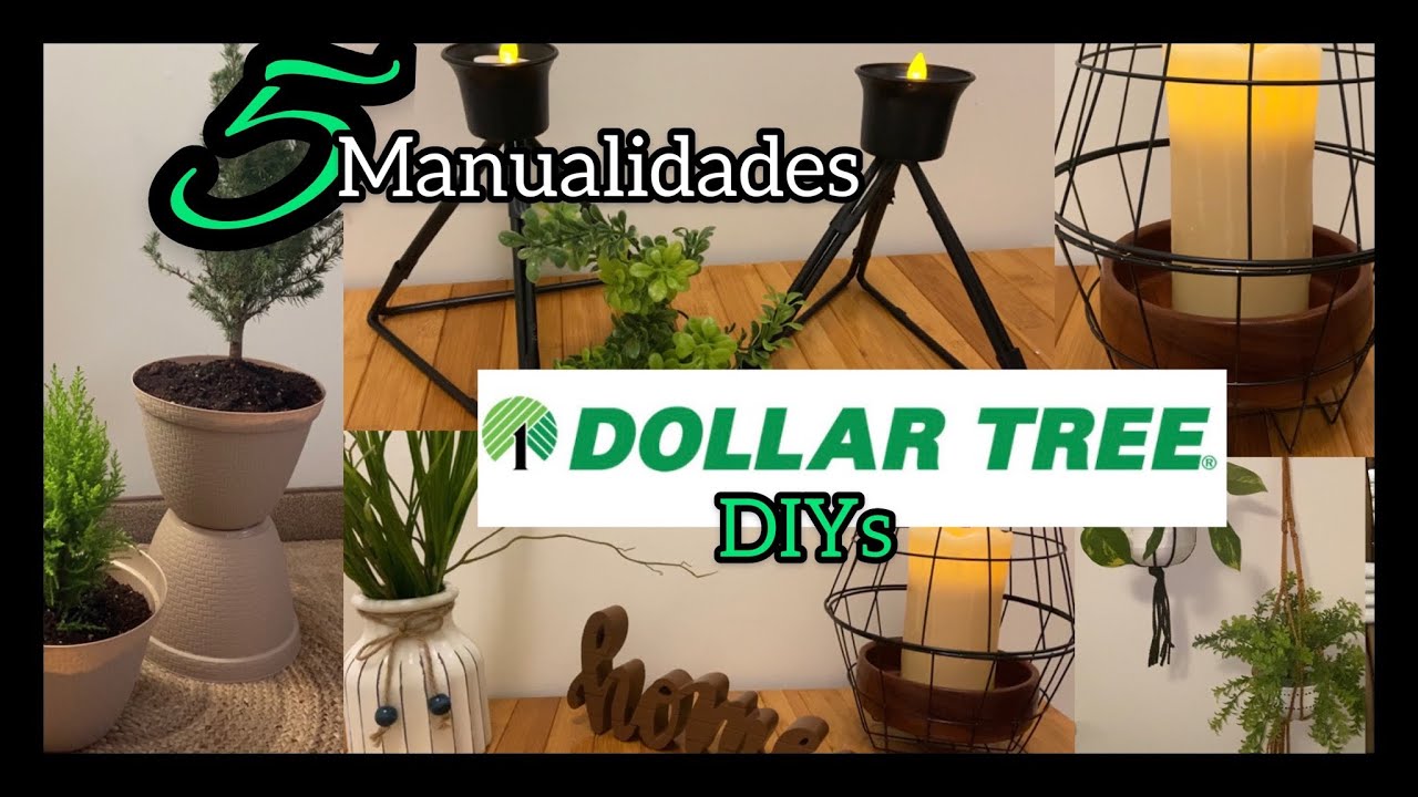 DIYs -MANUALIDADES PARA DECORAR TU CASA de  DOLLAR TREE/ DOLLAR TREE HIGH END/ 5 ideas para decorar