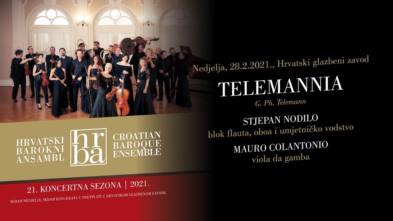 Telemannia - Croatian Baroque Ensemble - Live Stream 28-02-2021