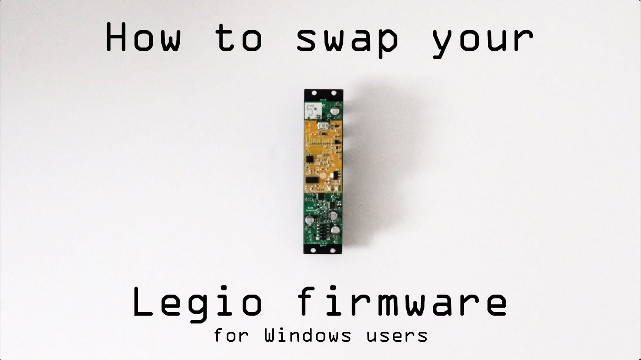 How to swap your firmware on Noise Engineering Legio Eurorack modules (Windows version)