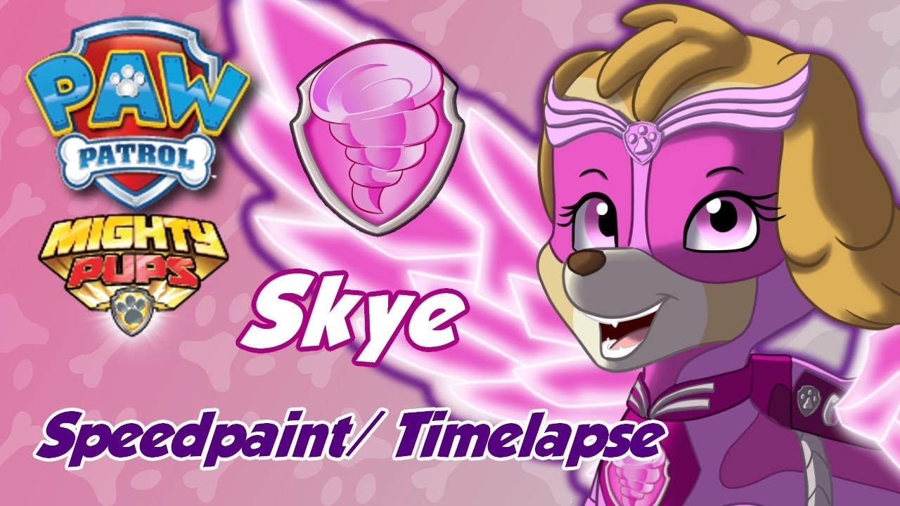 PAW Patrol 'Mighty Pup' - Skye (Speedpaint/ Timelapse)