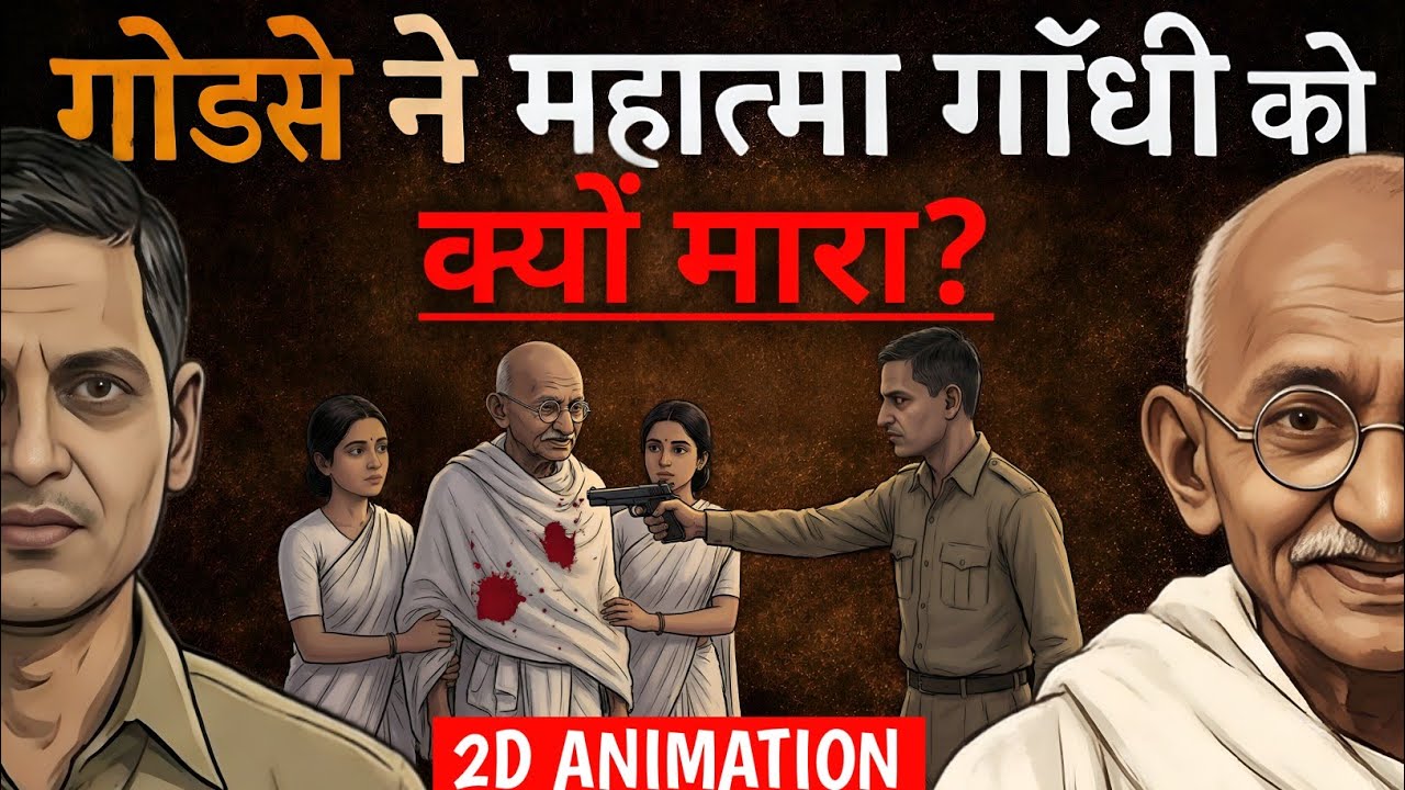 Kaise Aur Kyoun Mara Gya Mahatma Gandhi Ko | 2D Animation Hindi Documentary 