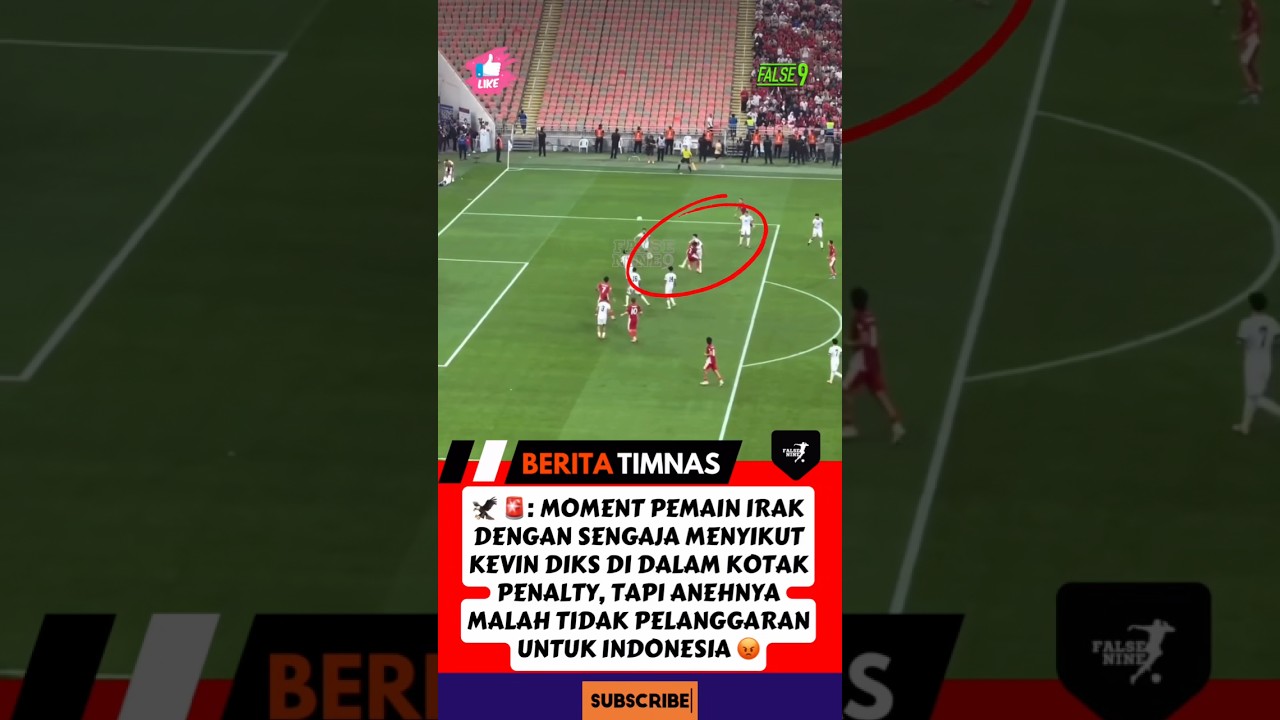 WASIT ANEH !! BUKANNYA CEK VAR MALAH PELANGGARAN BUAT IRAK 😡 #kevindiks #abroad #timnasindonesia