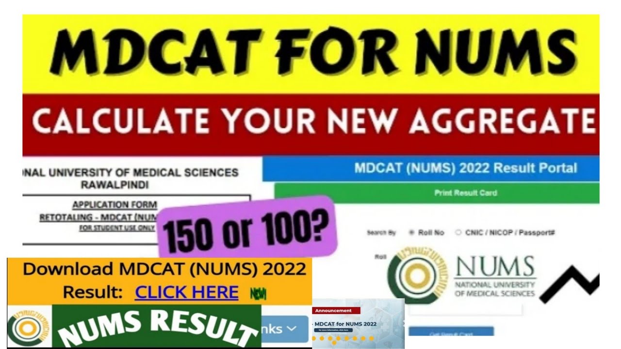 NUMS result 2022|Aggregate formula|Nums merit formula|Why Nums Result is out of 100?