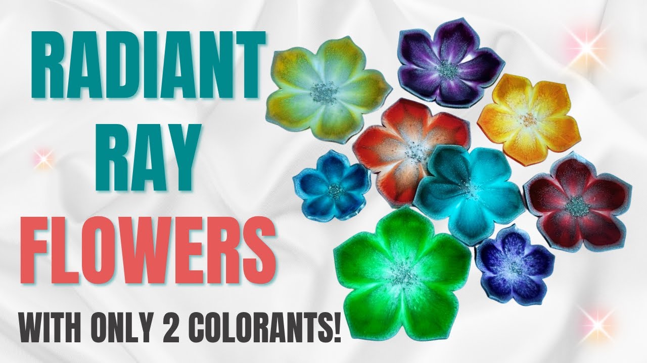 Resin Flower Bloom Effect | Only 2 Colorants! (Radiant Ray Flowers)