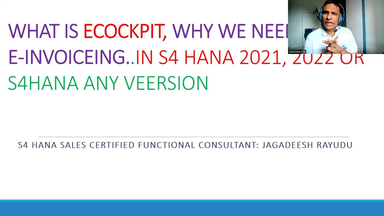 WHAT IS EDOCCOCKPIT, WHY WE NEED E INVOICEING  IN S4 HANA 2021, 2022 OR S4HANA ANY VEERSION