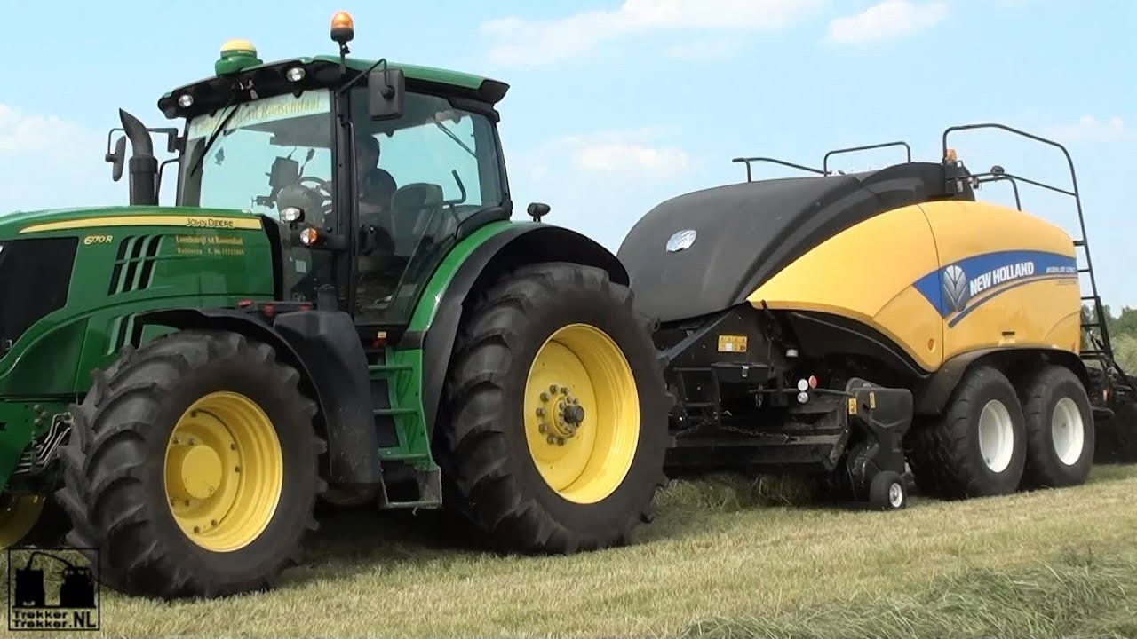 Hay baling with a John Deere 6170R + New Holland BigBaler 1290 / The Bullet Baler