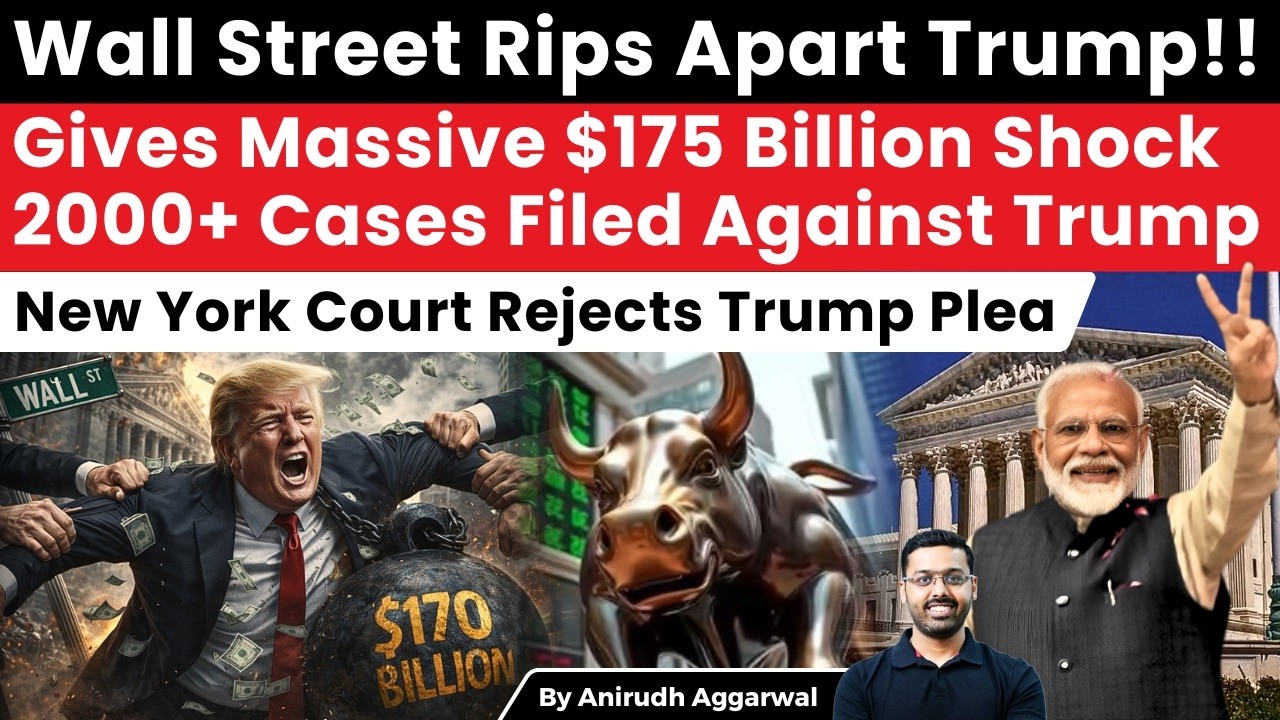 Wall Street Gives Massive $175 Billion Shock to Trump. 2000 Cases Against Trump. Trump plea Rejected