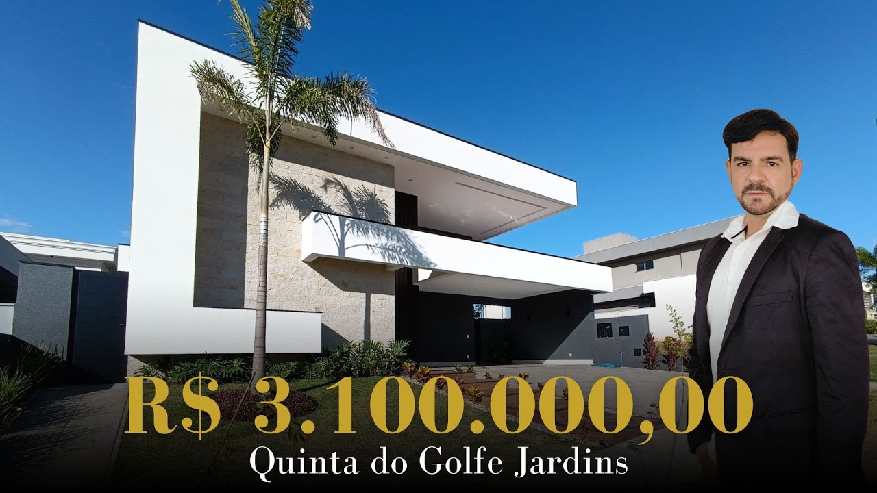 CASA DE LUXO DESLUMBRANTE NO QUINTA DO GOLFE JARDINS EM RIO PRETO