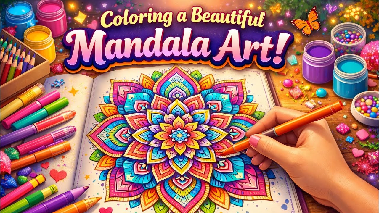 Satisfying Vibrant Mandala Coloring Timelapse 🎨 | Alcohol Marker Art #shorts 