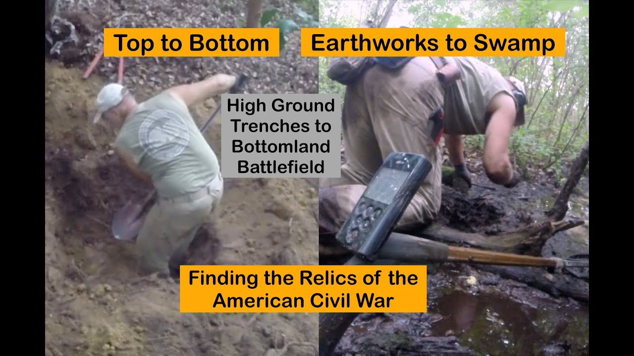 Metal Detecting Trenches and Rifle Pits on High Ground - To a Black Swamp Battlefield, Same Day