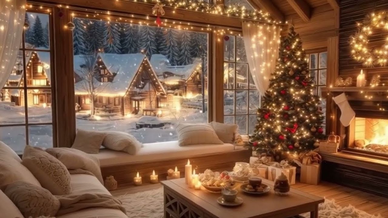 Crackling Fireplace Sounds 🔥 Cozy Winter Ambience in 4K