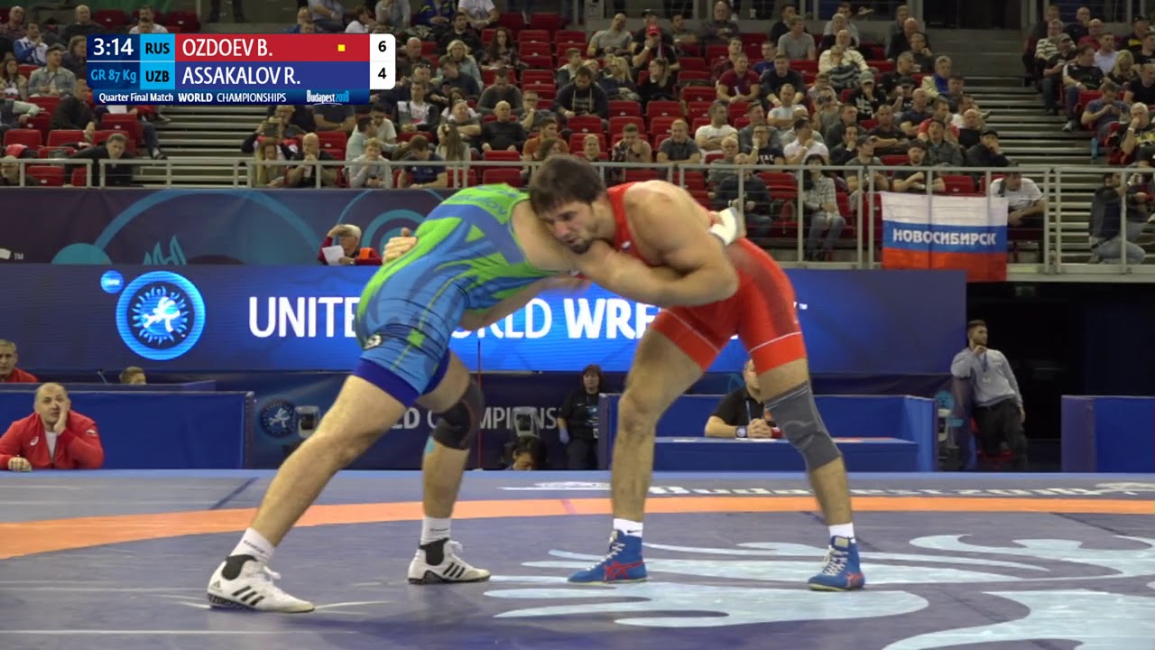 1/4 GR - 87 kg: B. OZDOEV (RUS) v. R. ASSAKALOV (UZB)
