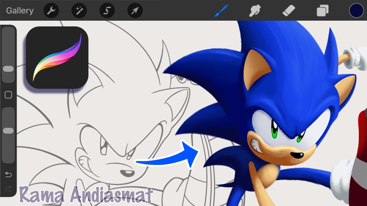 How to COLOR Sonic on Procreate