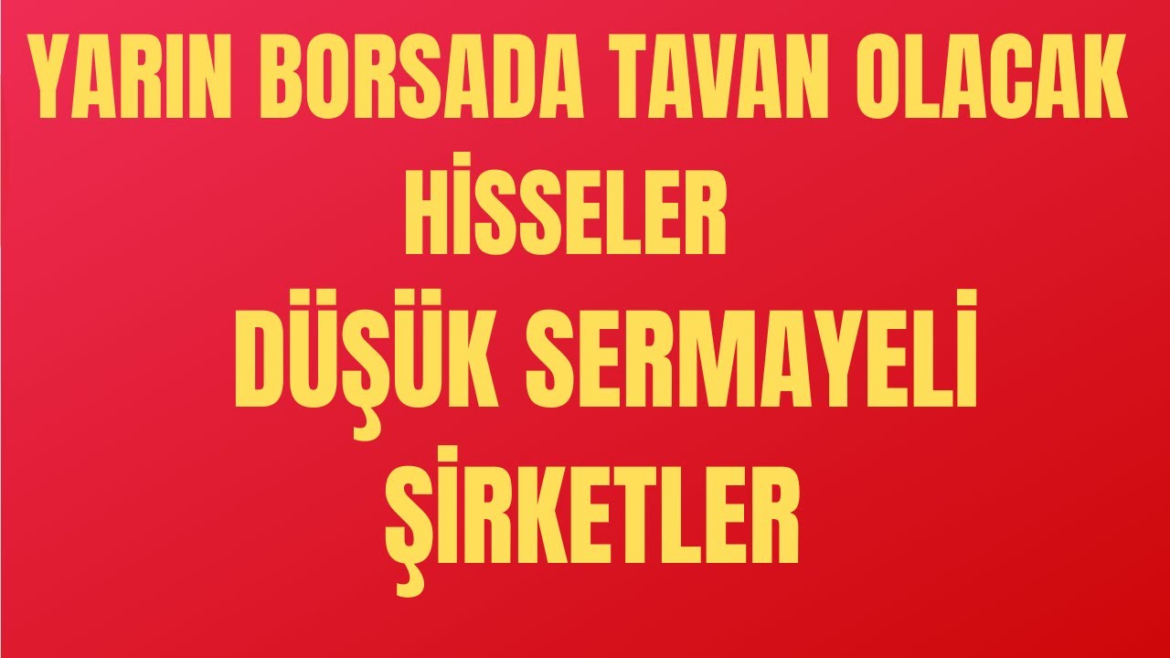 BORSADA YÜKSELİŞE DEVAM EDECEK HİSSELER CANLI YAYIN