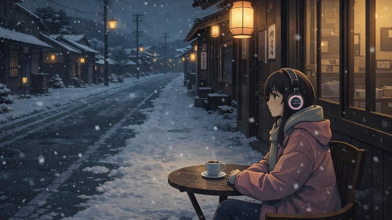 Warm & Cozy Winter Jazz ☕ Smooth Snowy Café Sounds
