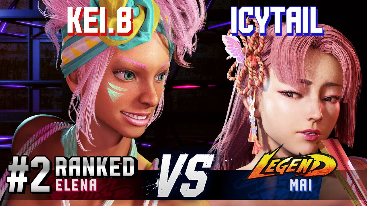 SF6 ▰ KEI.B (#2 Ranked Elena) vs ICYTAIL (Mai) ▰ High Level Gameplay