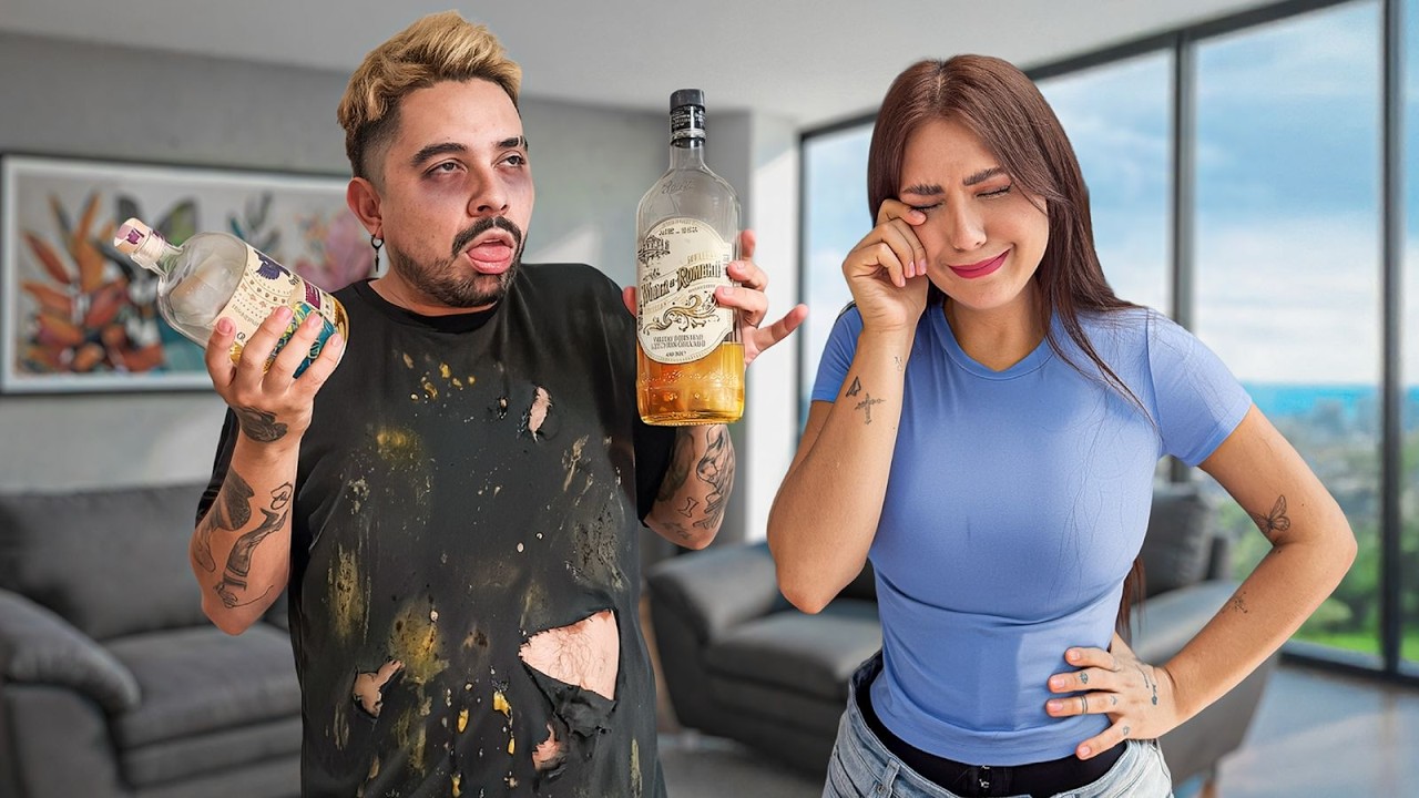 LLEGO MUUUY BORRACH0 A LA CASA... BROMA A MI ESPOSA PERDÓN :(
