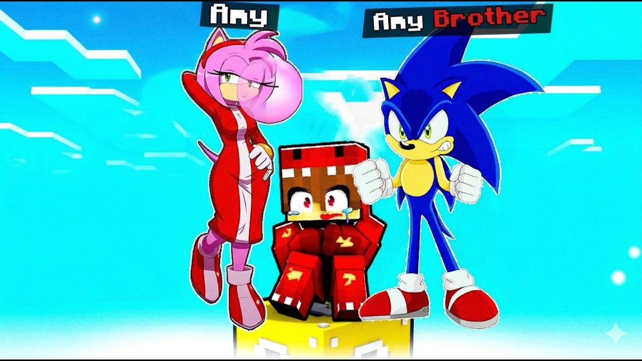 STUCK on ONE LUCKY BLOCK with SHIN AMY'S BROTHER!