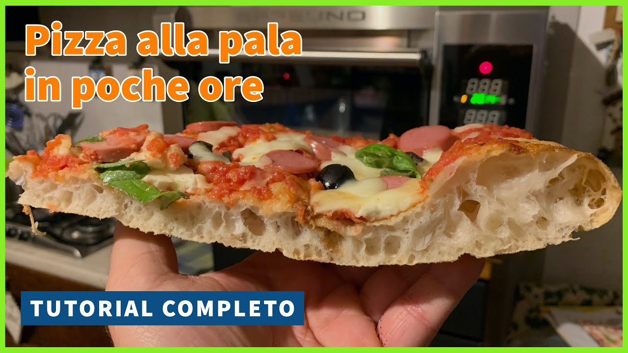 La PIZZA ALLA PALA, in poche ore [TUTORIAL COMPLETO - 80% IDRATAZIONE] 🍕🍕👀😋