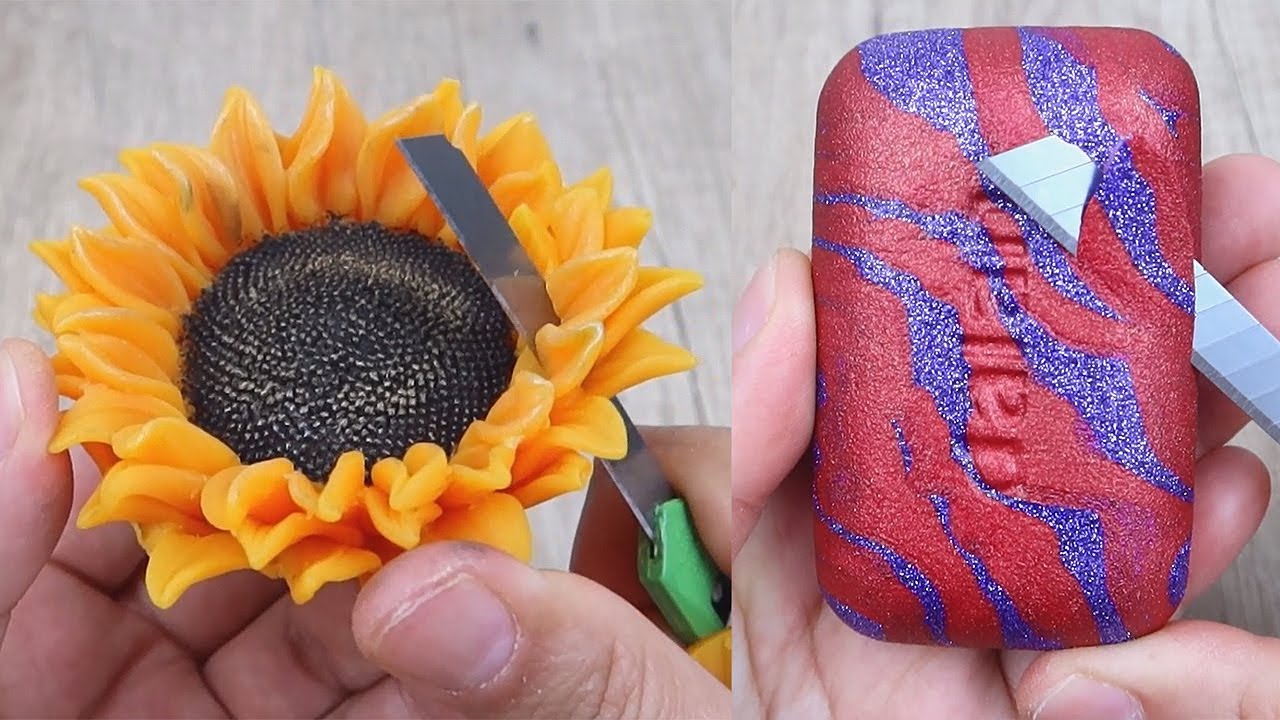 Relaxing Soap Cutting ASMR. Satisfying Soap and lipstick cutting. Corte de jab&oacute;n - 1140