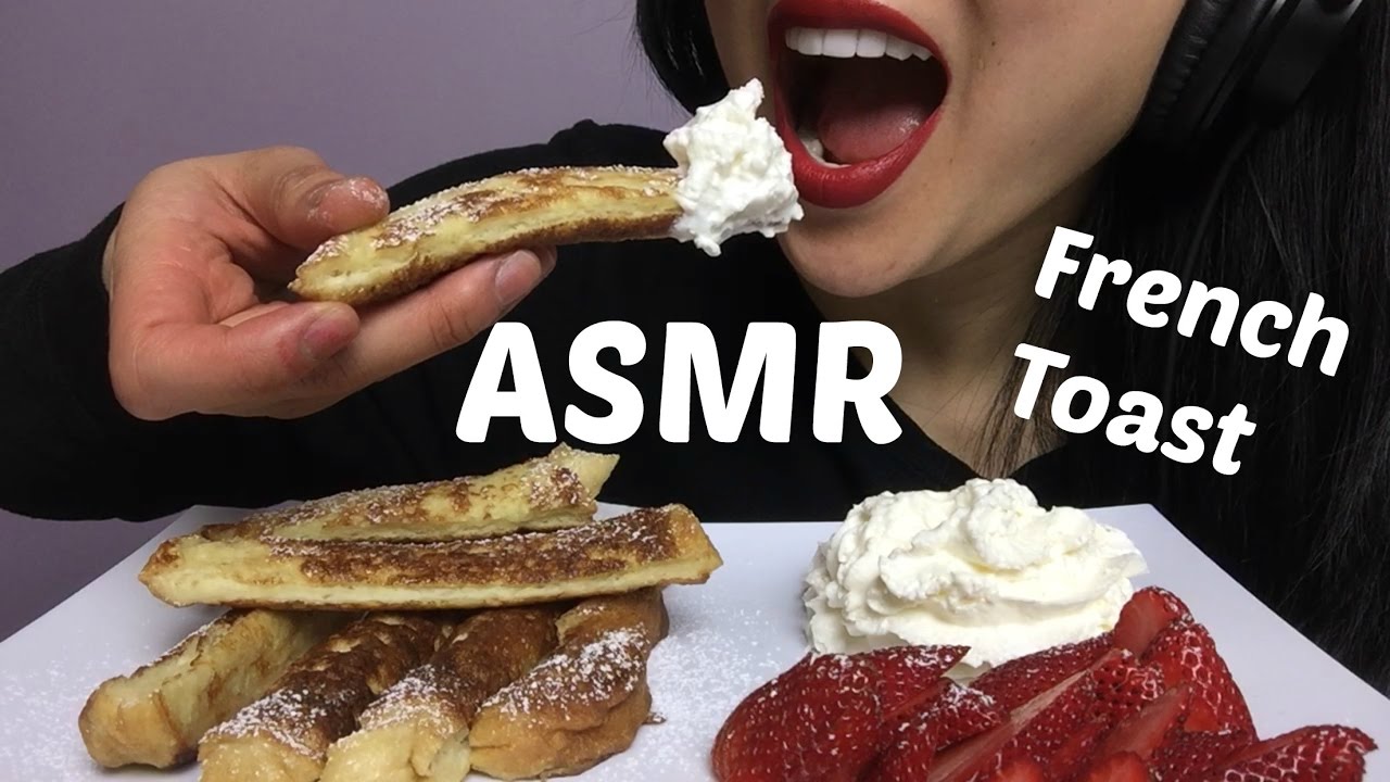 ASMR STRAWBERRY and WHIPPED CREAM (EATING SOUND) | SAS-ASMR