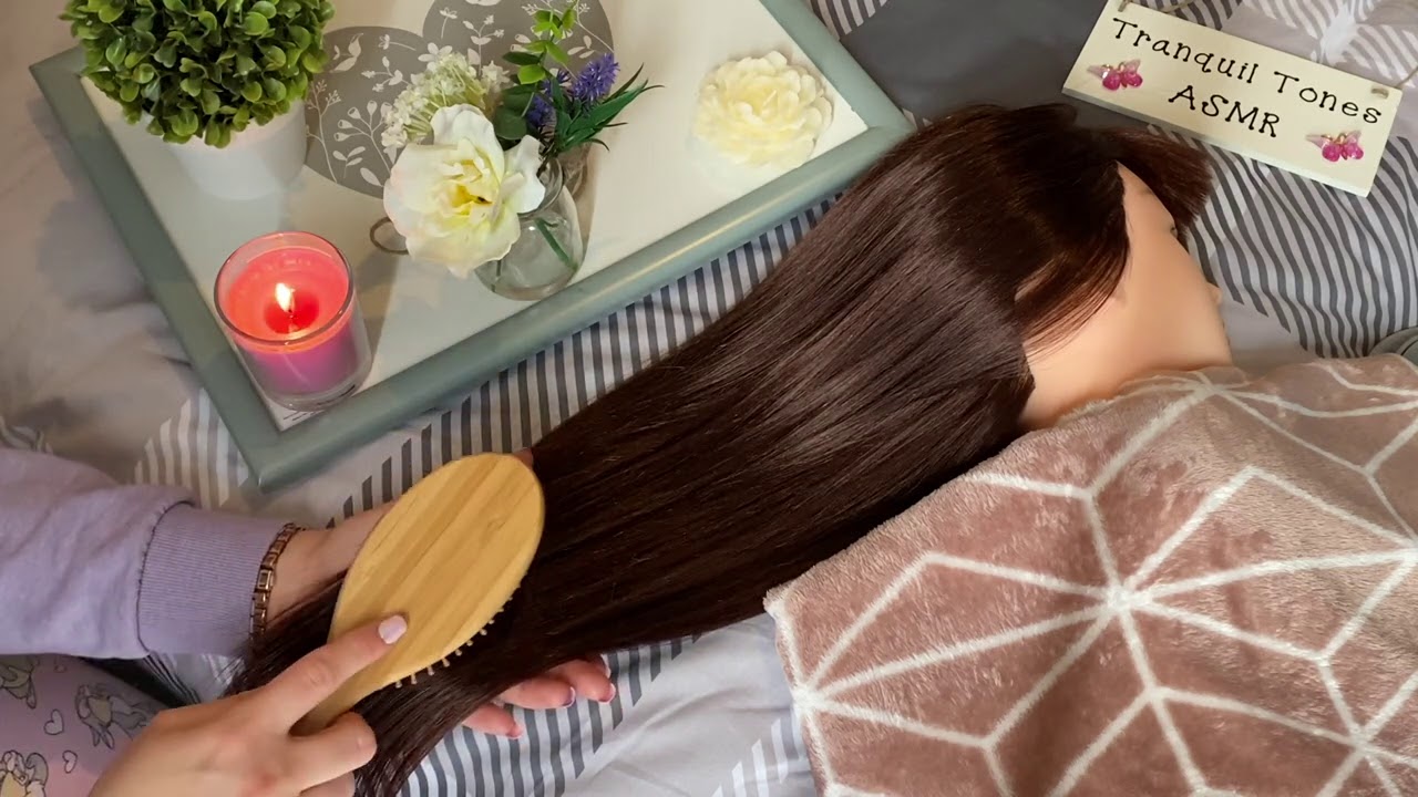 🦋 ASMR ~ Relaxing Hair Brushing & Hair Play ~ Soft Gentle Hand Movements ~ Caring ~ Pampering 🦋