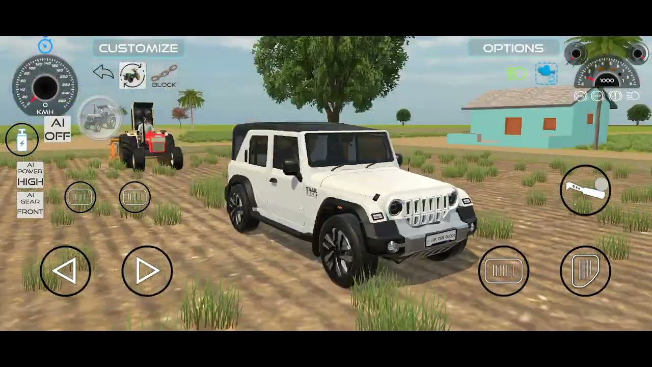 🚜 Village Jeep & Tractor Driving Game Gameplay | Offroad Life in India 2025 