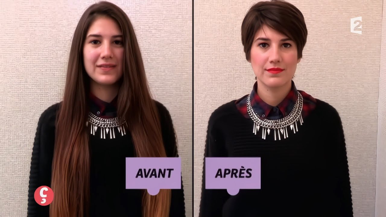 French girl long to pixie cut makeover (HD remaster and edit)