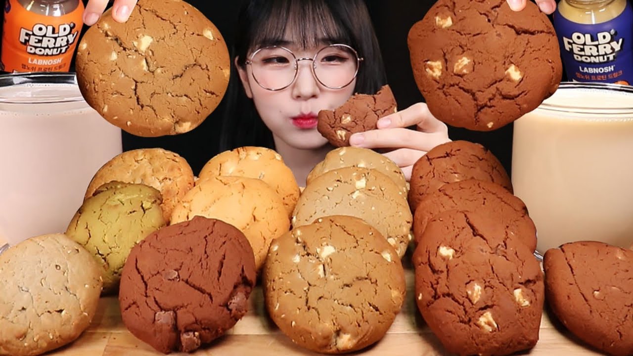 ASMR 품절대란 올드페리도넛과 랩노쉬가 만났다!🍪티라미수 화이트초코세서미 단백쿠키 크림브륄레 얼그레이 프로틴드링크 디저트 먹방 COOKIES DESSERT MUKBANG