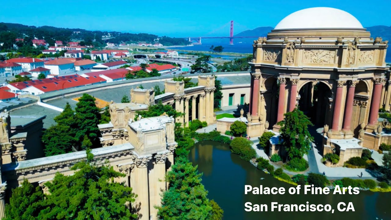 [4K]  Palace of Fine Arts, San Francisco, California, USA 🇺🇸 | Drone Footage