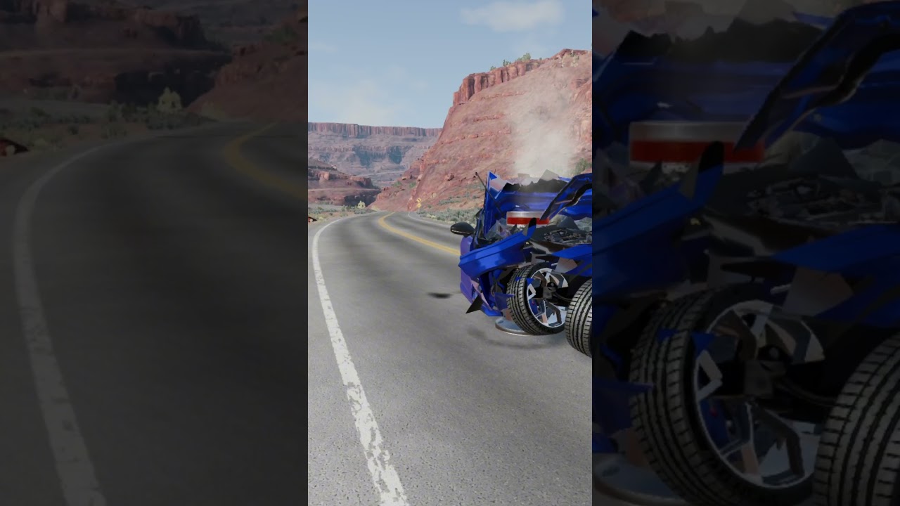 Cars vs Bollard - Beamng Drive