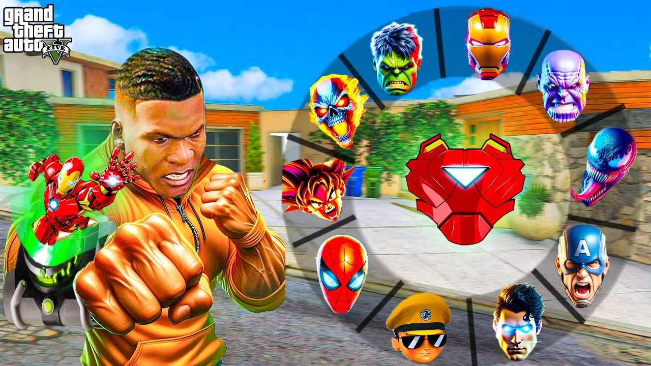 Franklin Try New Avengers Ben 10 Watch And Become Superhero in GTA 5! ( GTA 5 mods )