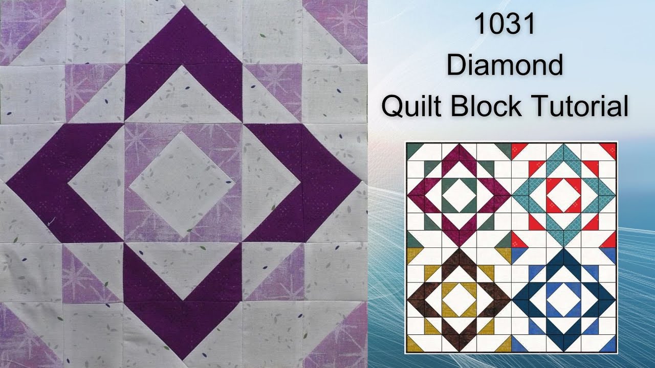 1031 Diamond Free Quilt Block Tutorial | Block of the Day 2023 | AccuQuilt | Rotary Cutting