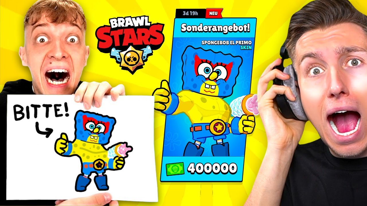 Ich KAUFE ALLES was LUKASBS ZEICHNET in Brawl Stars! 😱 (400.000$ SPONGEBOB)