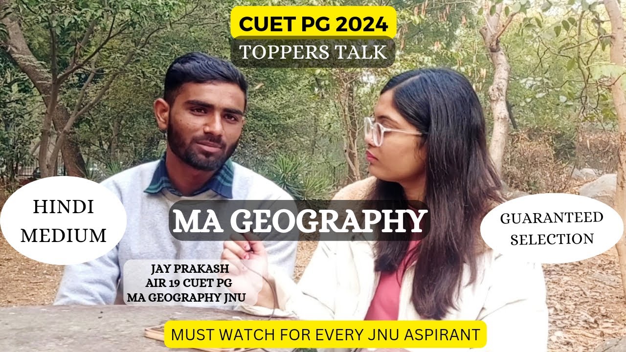 Hindi Medium student in JNU | AIR 19 CUET PG MA Geography | 1 month Preparation Strategy| JNU BHU DU