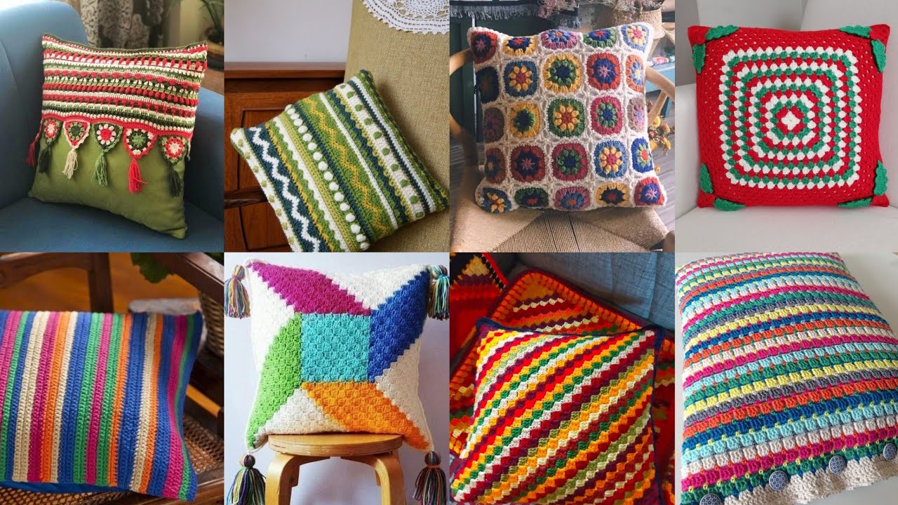 Beautiful and Creative Crochet Cushion Cover Ideas to Elevate Your Home D&eacute;cor