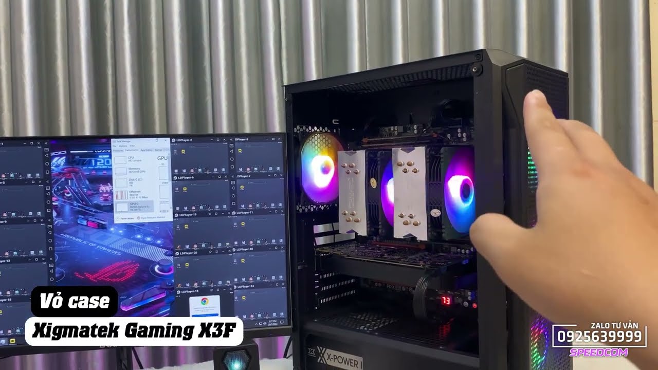 CASE DUAL XEON 2680V4  VỚI 28 nhân 56 Luồng  Thích hợp làm ADS, Giả lập , MMO