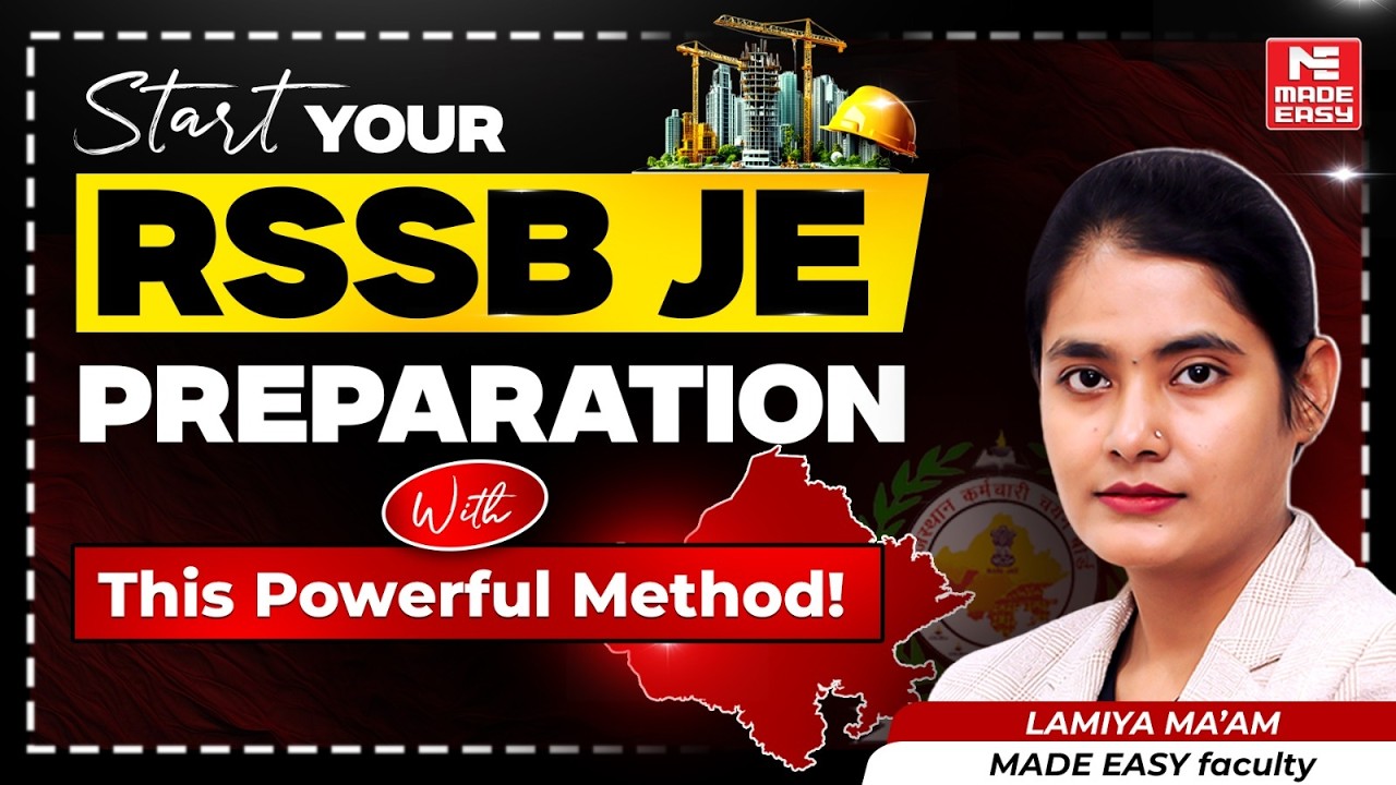 RSSB JE 2026 | How to Start Preparation & Crack JE Exam? | Lamiya Ma&rsquo;am!