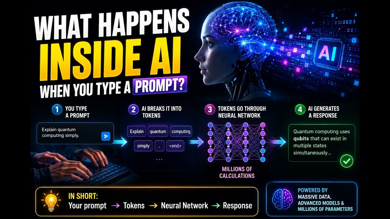 What Happens Inside AI When You Type a Prompt | Full Visual Explanation
