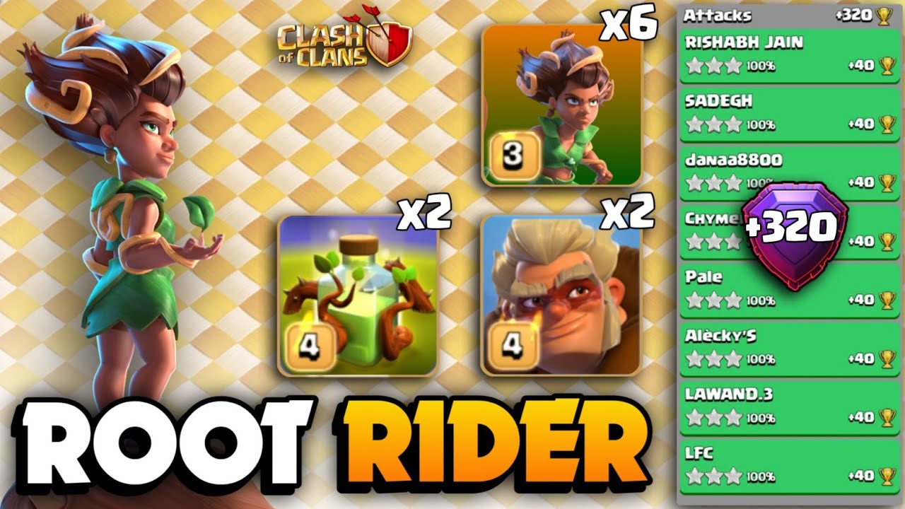+320 EASYLY Get 3 Stars🔴ROOT RIDER DRUID Spam With Overgrowth 🔴TH16 Attack Strategy🔴Clash Of Clans
