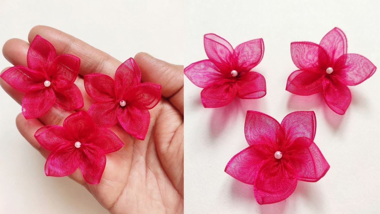 DIY Tutorial: How to Craft Stunning Handmade Flowers with Red Organza Ribbon