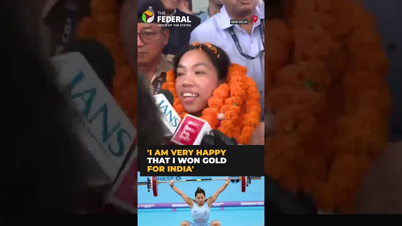 CWG gold medallist Mirabai Chanu returns home